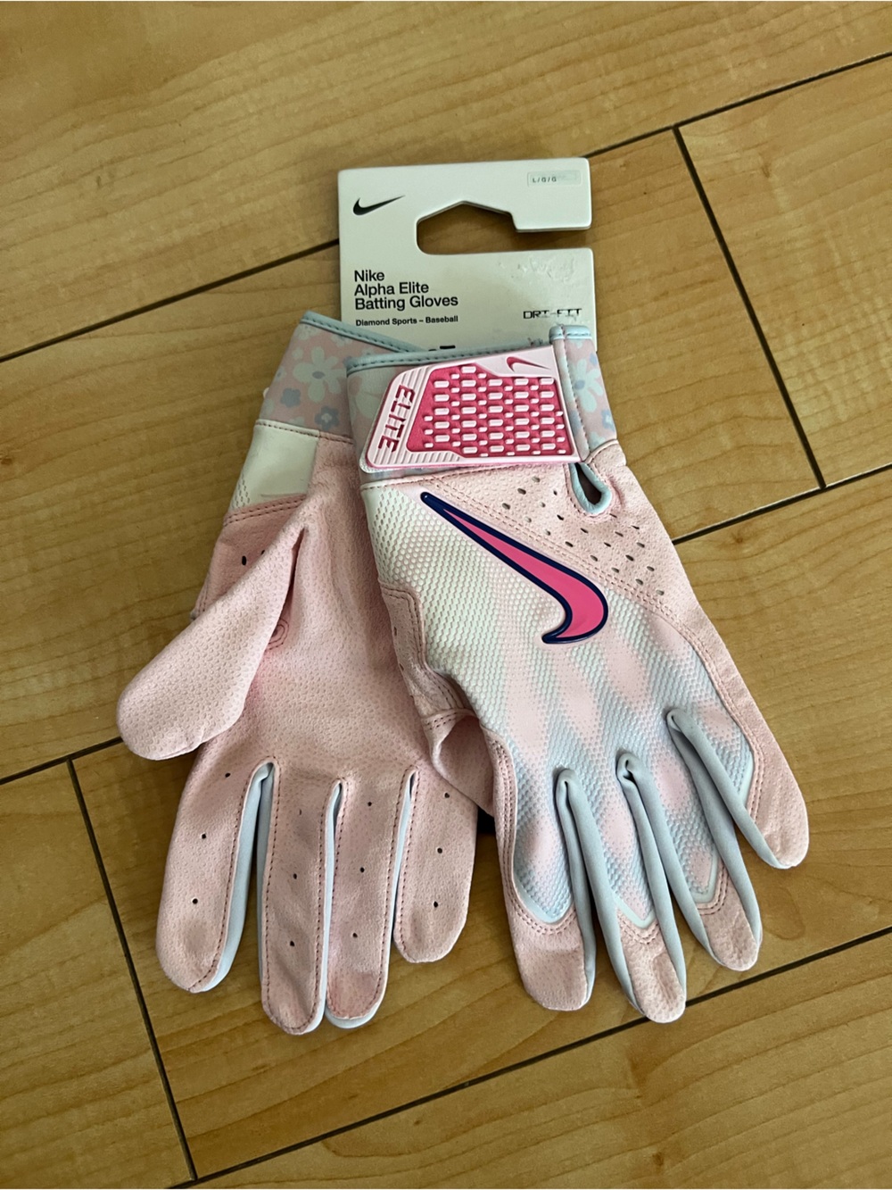 Nike Alpha Elite Batting Gloves Mother’s Day Pink Size Large